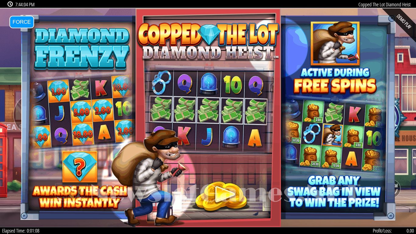 Copped the Lot Diamond Heist Slot Demo Image