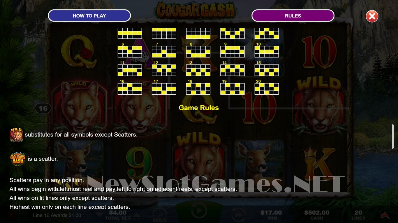 Cougar Cash Slot Slot Image in Demo - pic. 5