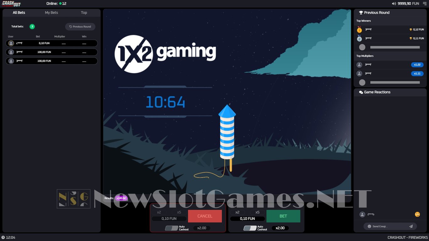 Crashout - Fireworks Slot Demo Image