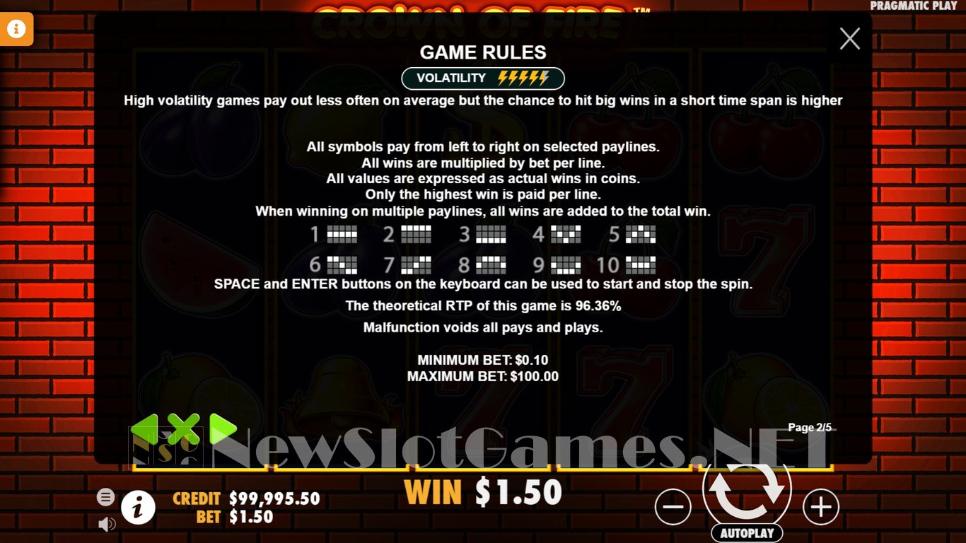 Crown of Fire Slot Slot Image in Demo - pic. 4
