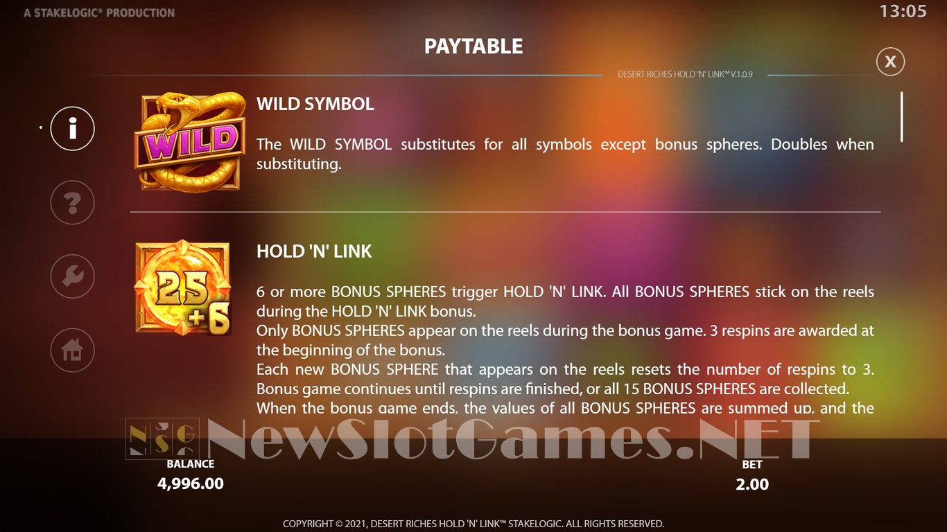 Desert Riches Slot Slot Image in Demo - pic. 4