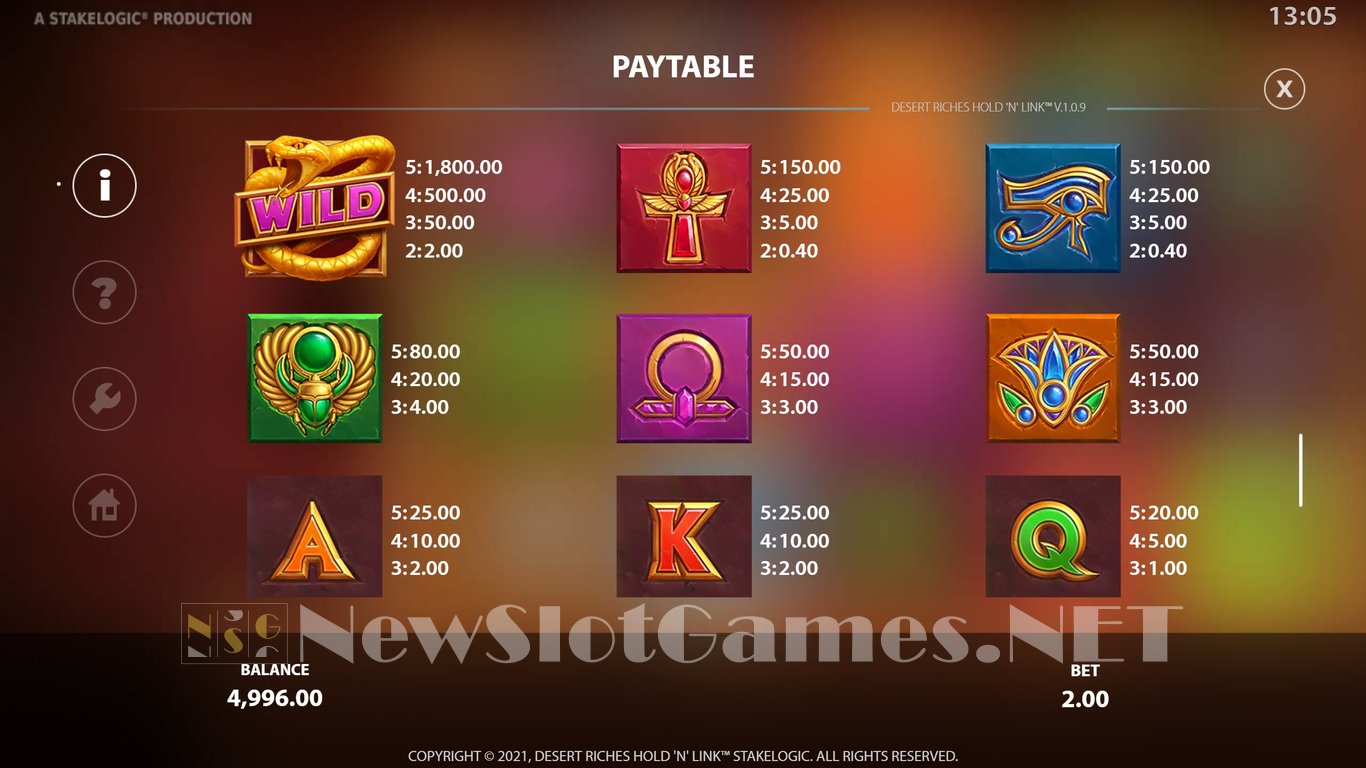 Desert Riches Slot Slot Image in Demo - pic. 6