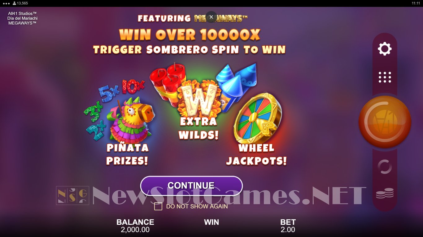 Dia Del Mariachi Megaways Slot Demo Image