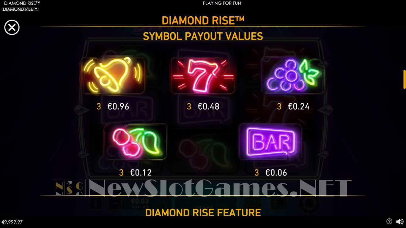 Diamond Rise Slot Review & Demo by Playtech - Play Free Online