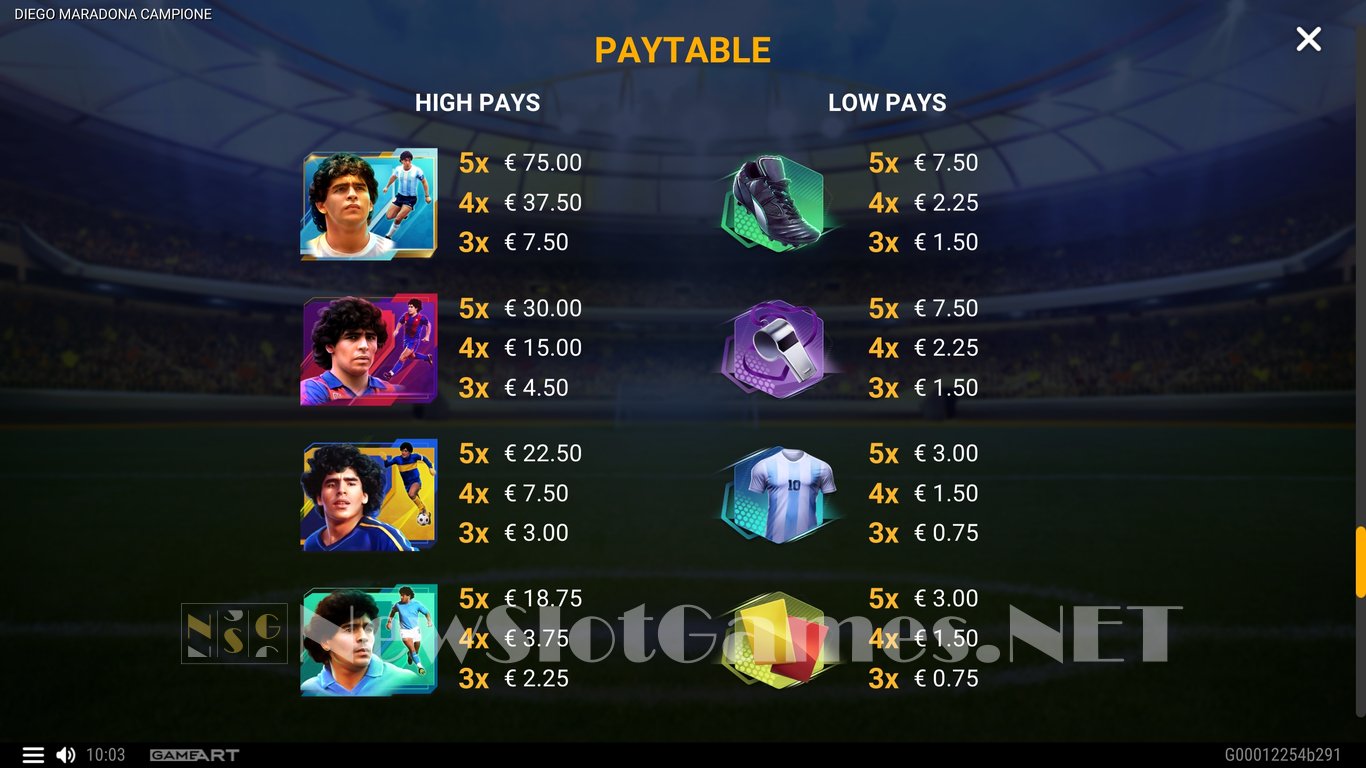 Diego Maradona Campione Slot Slot Image in Demo - pic. 5