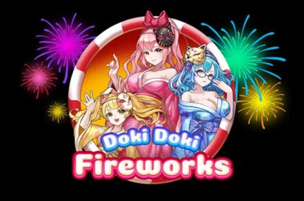 Doki Doki Fireworks Slot Logo