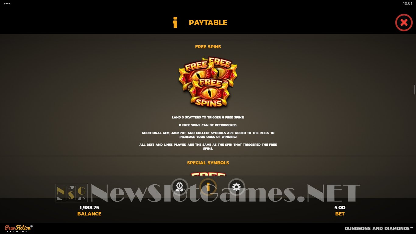 Dungeons and Diamonds Slot Slot Image in Demo - pic. 7