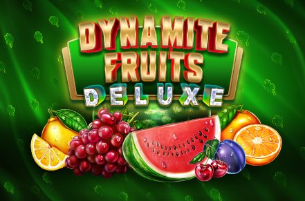 Dynamite Fruits Deluxe Slot Logo
