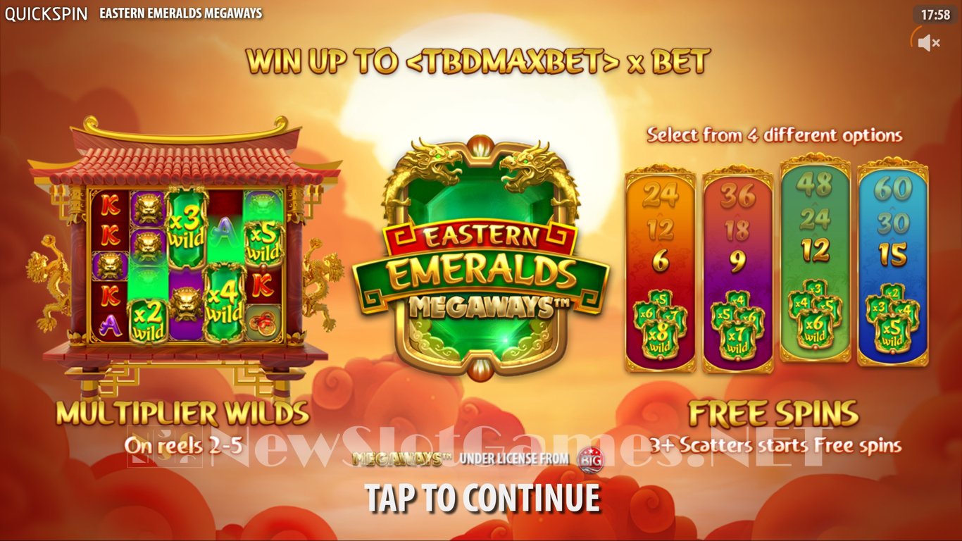 Eastern Emeralds Megaways Slot Demo Image