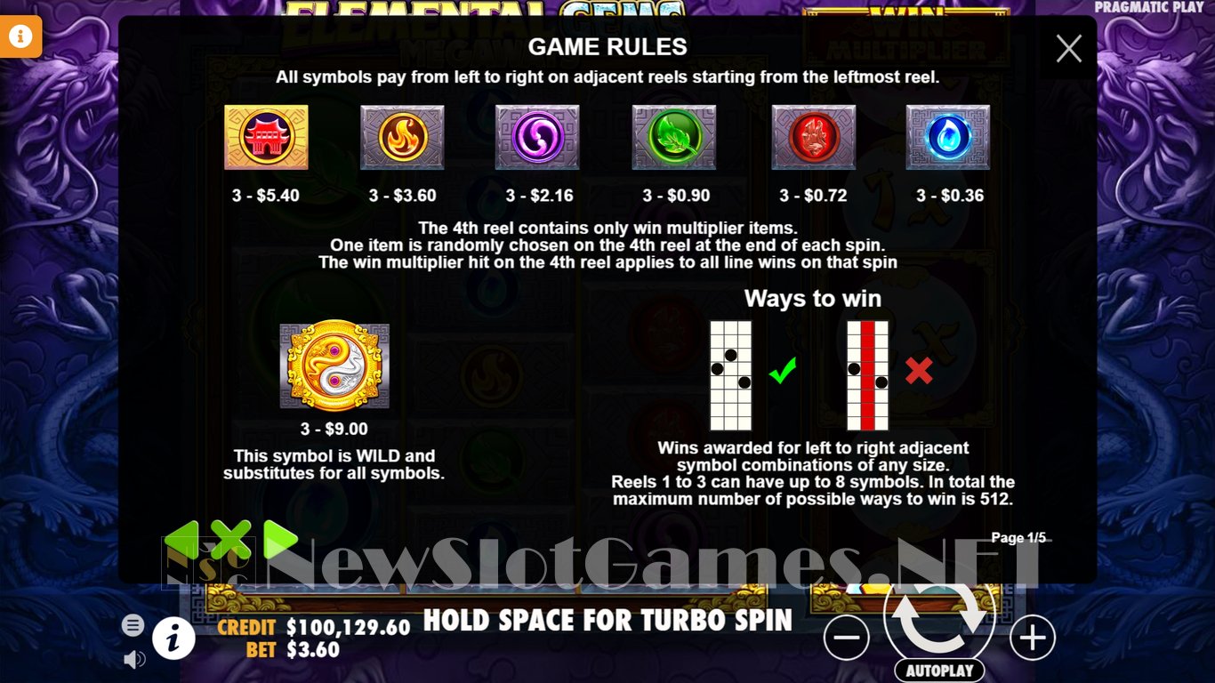 Elemental Gems Megaways Slot Slot Image in Demo - pic. 6