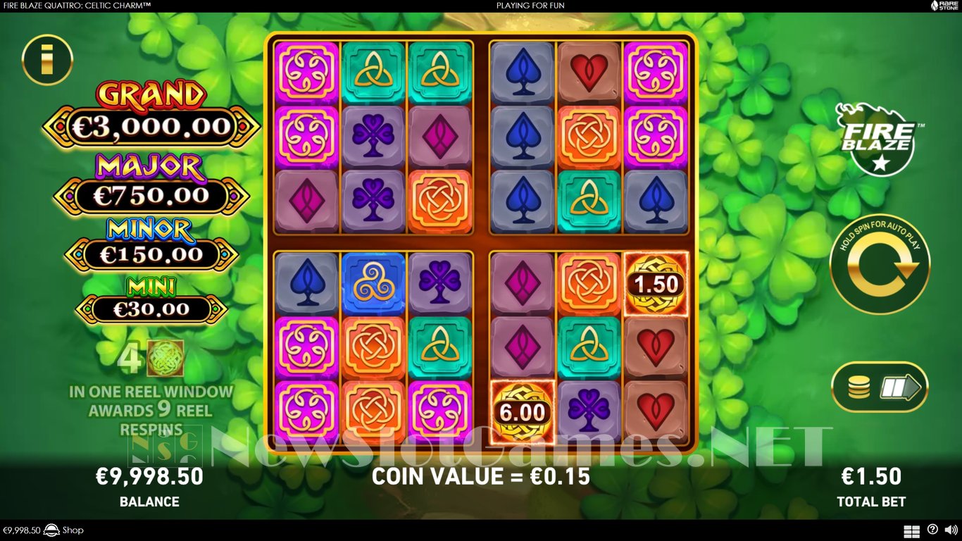 Celtic Charm Fire Blaze Quattro Slot Demo Image
