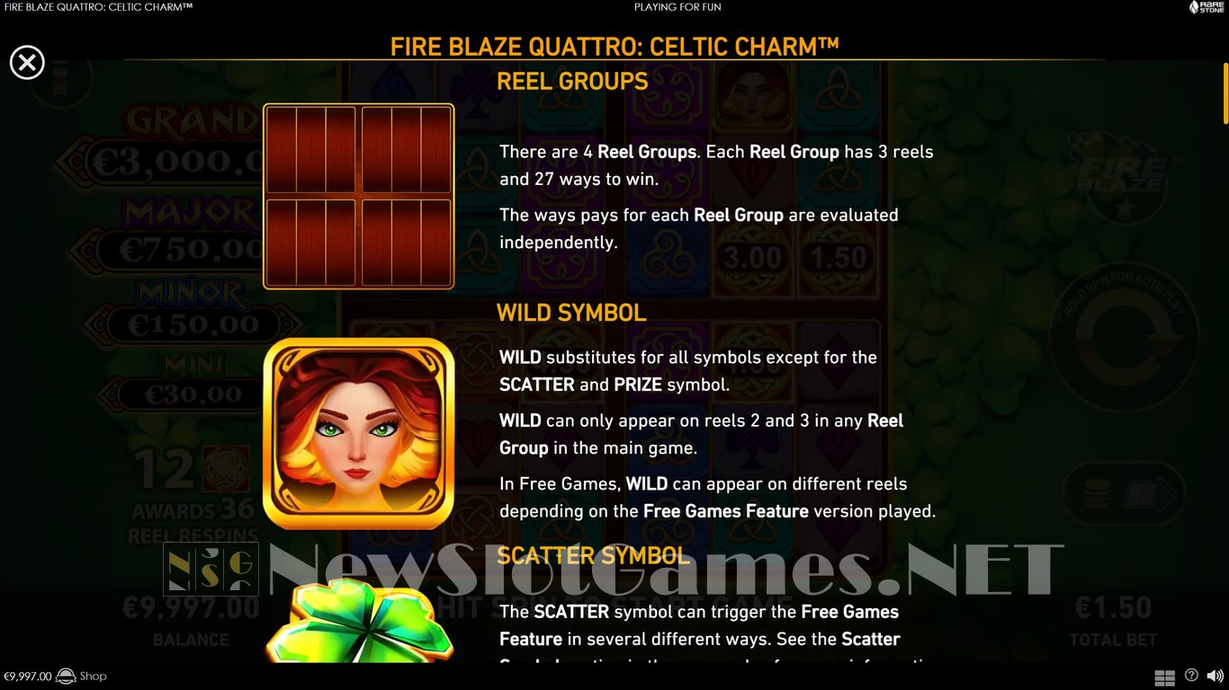 Celtic Charm Fire Blaze Quattro Slot Slot Image in Demo - pic. 3