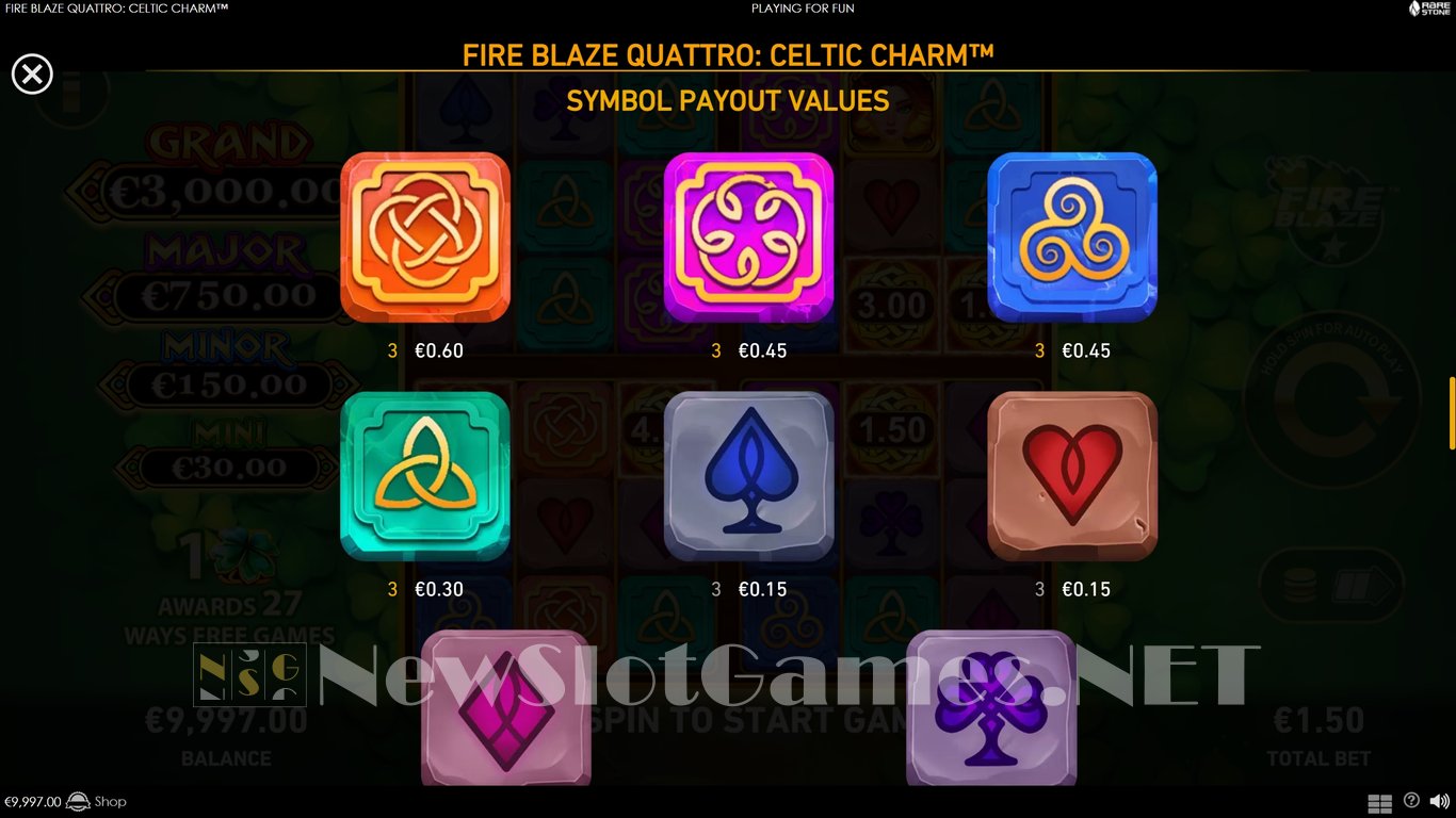 Celtic Charm Fire Blaze Quattro Slot Slot Image in Demo - pic. 4