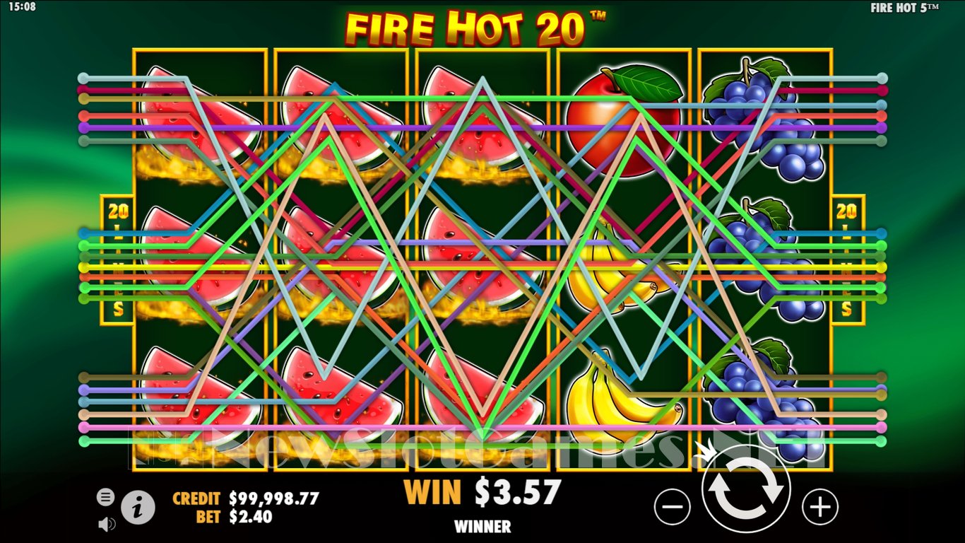 Fire Hot 20 Slot Slot Image in Demo - pic. 2