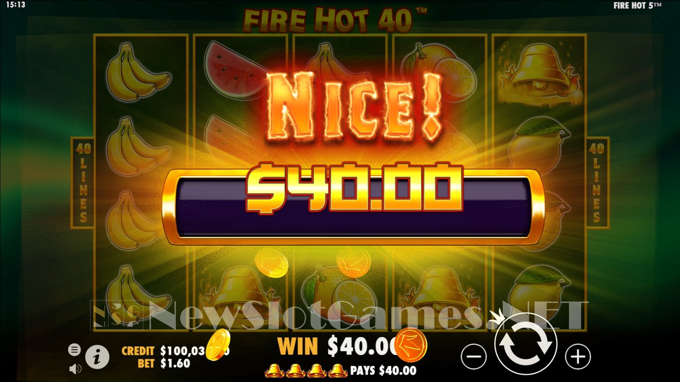 Fire Hot 40 Slot Slot Image in Demo - pic. 3