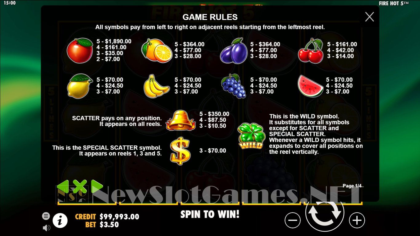 Fire Hot 5 Slot Slot Image in Demo - pic. 3