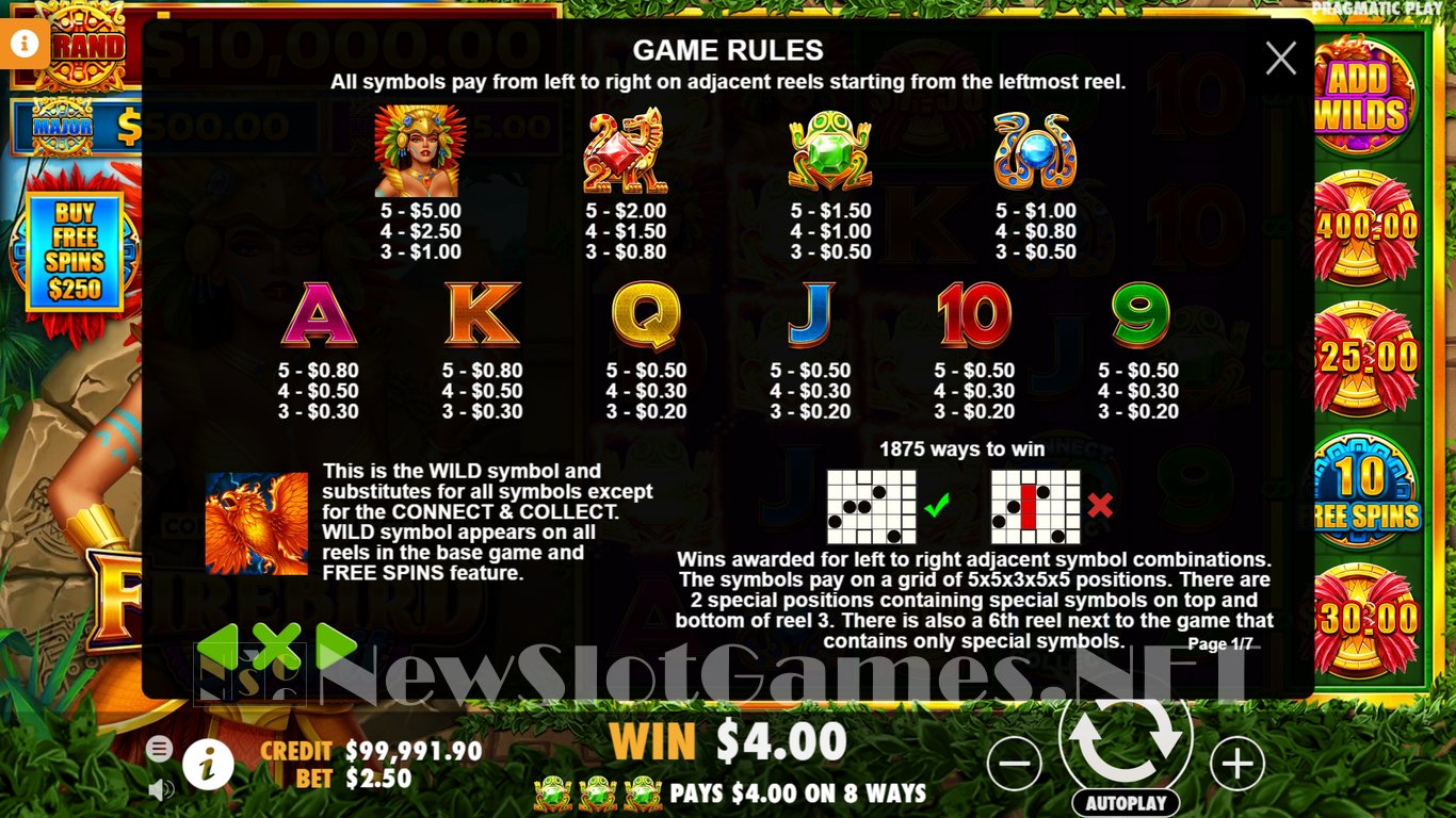 Firebird Spirit Slot Slot Image in Demo - pic. 5