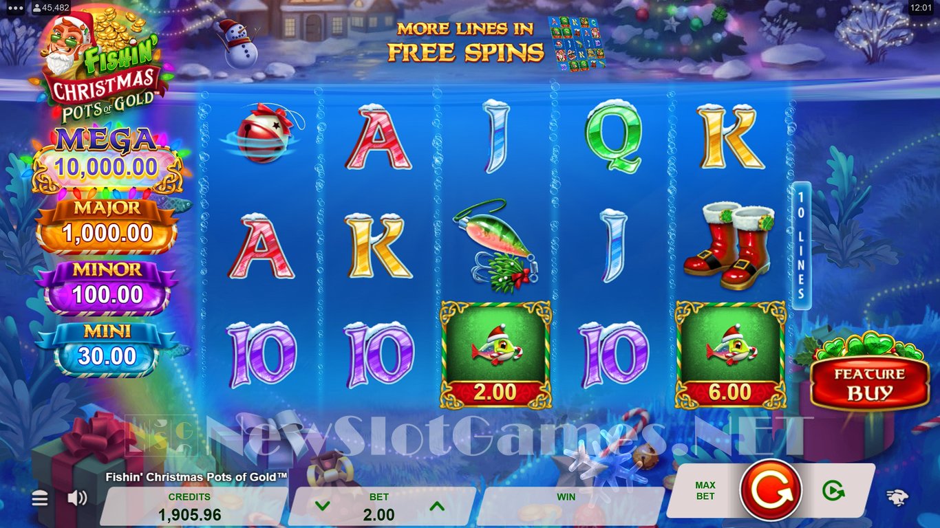 Fishin Christmas Pots of Gold Slot Demo Image