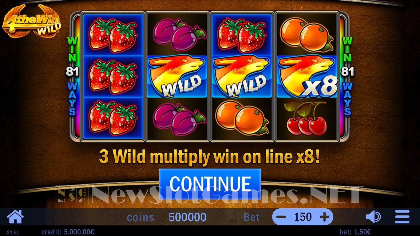 Four the Win Wild Slot Demo Image