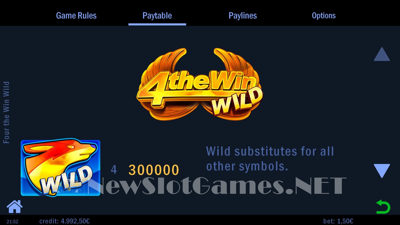 Four the Win Wild Slot Slot Image in Demo - pic. 4