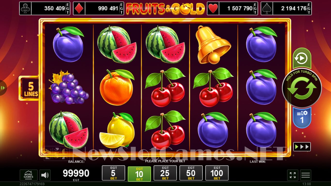 Fruits & Gold Slot Demo Image