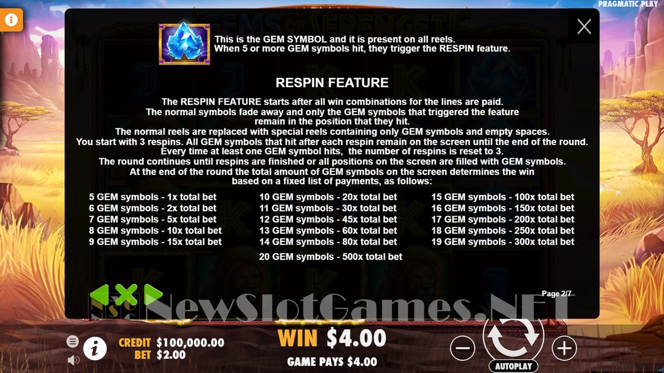 Gems of Serengeti Slot Slot Image in Demo - pic. 4