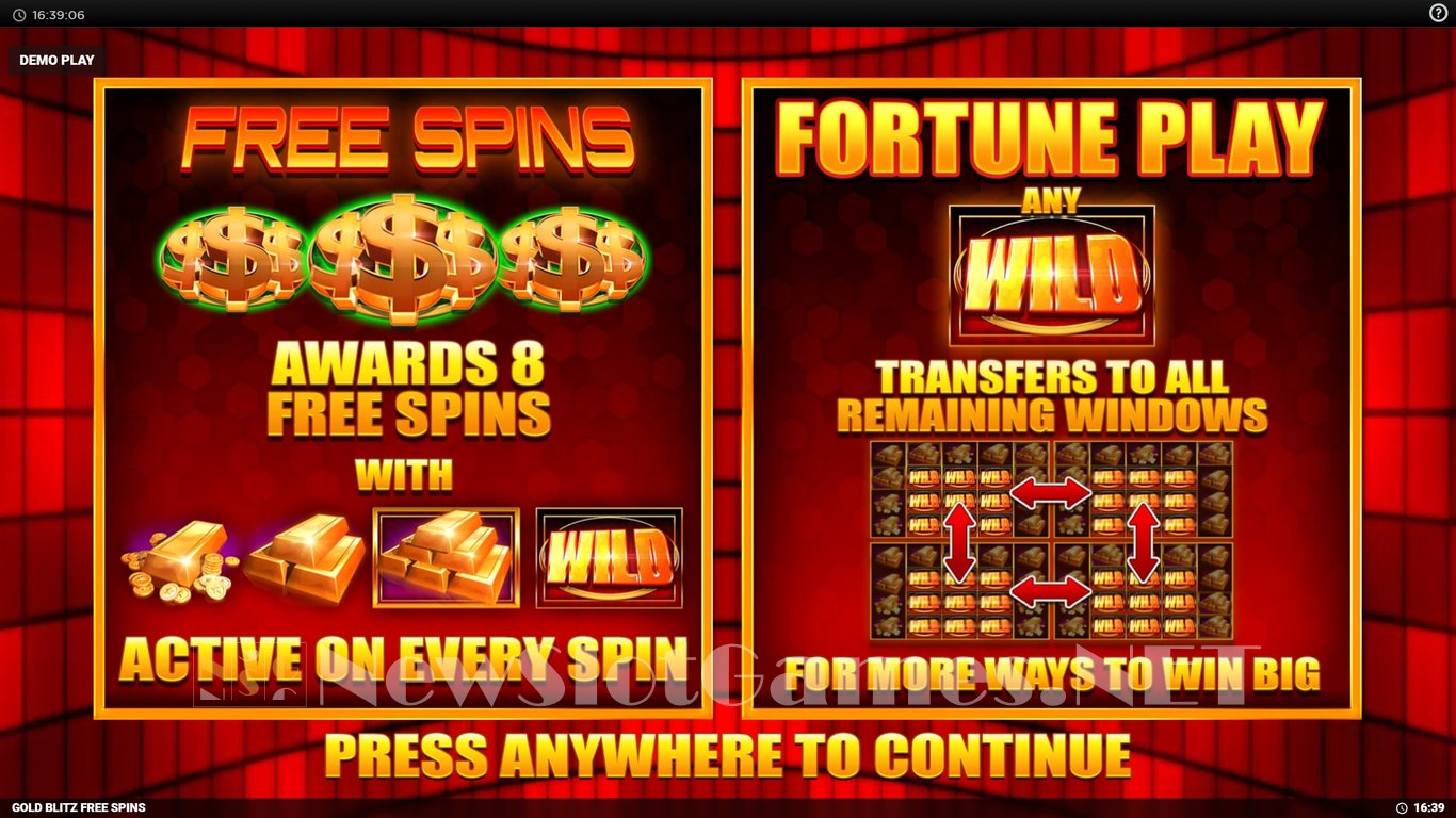 Gold Blitz Free Spins Slot Demo Image