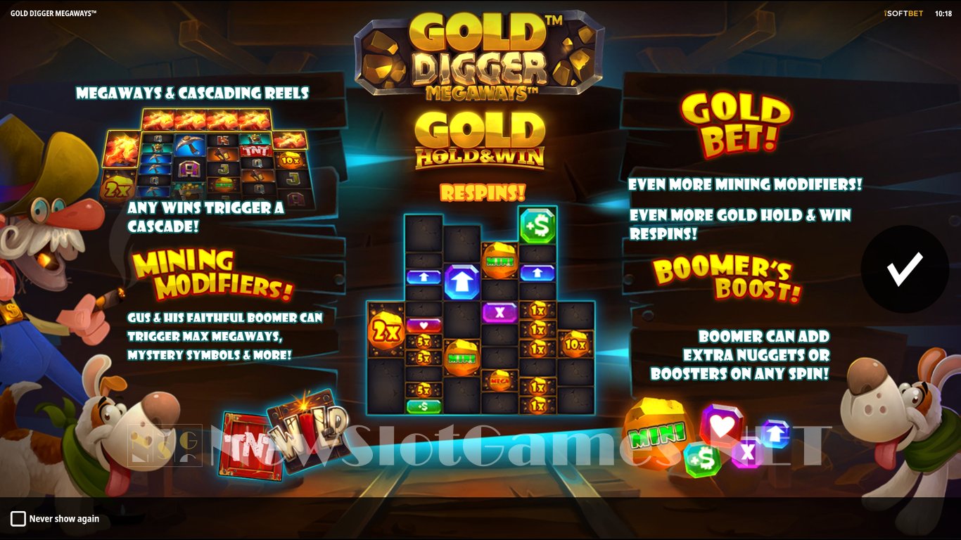 Gold Digger Megaways Slot Demo Image