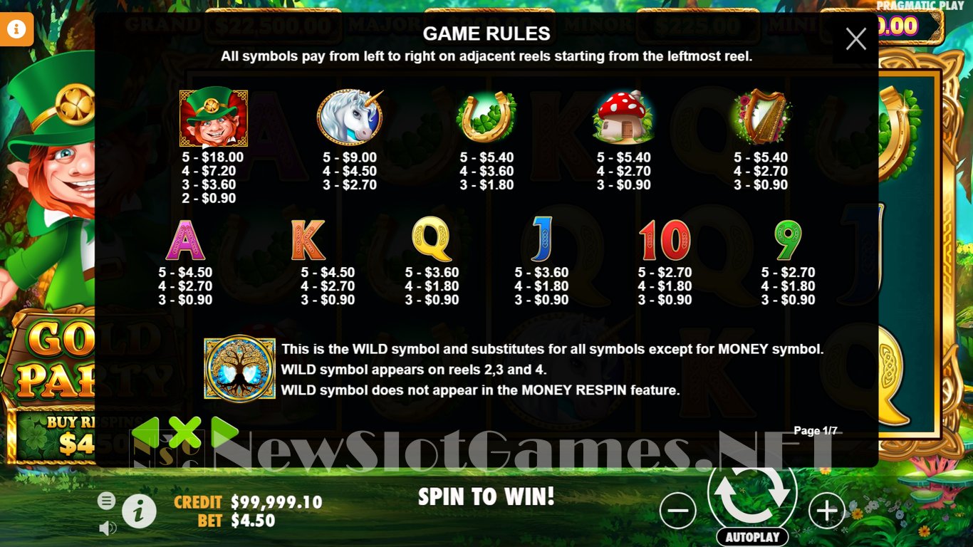 Gold Party Slot Slot Image in Demo - pic. 4