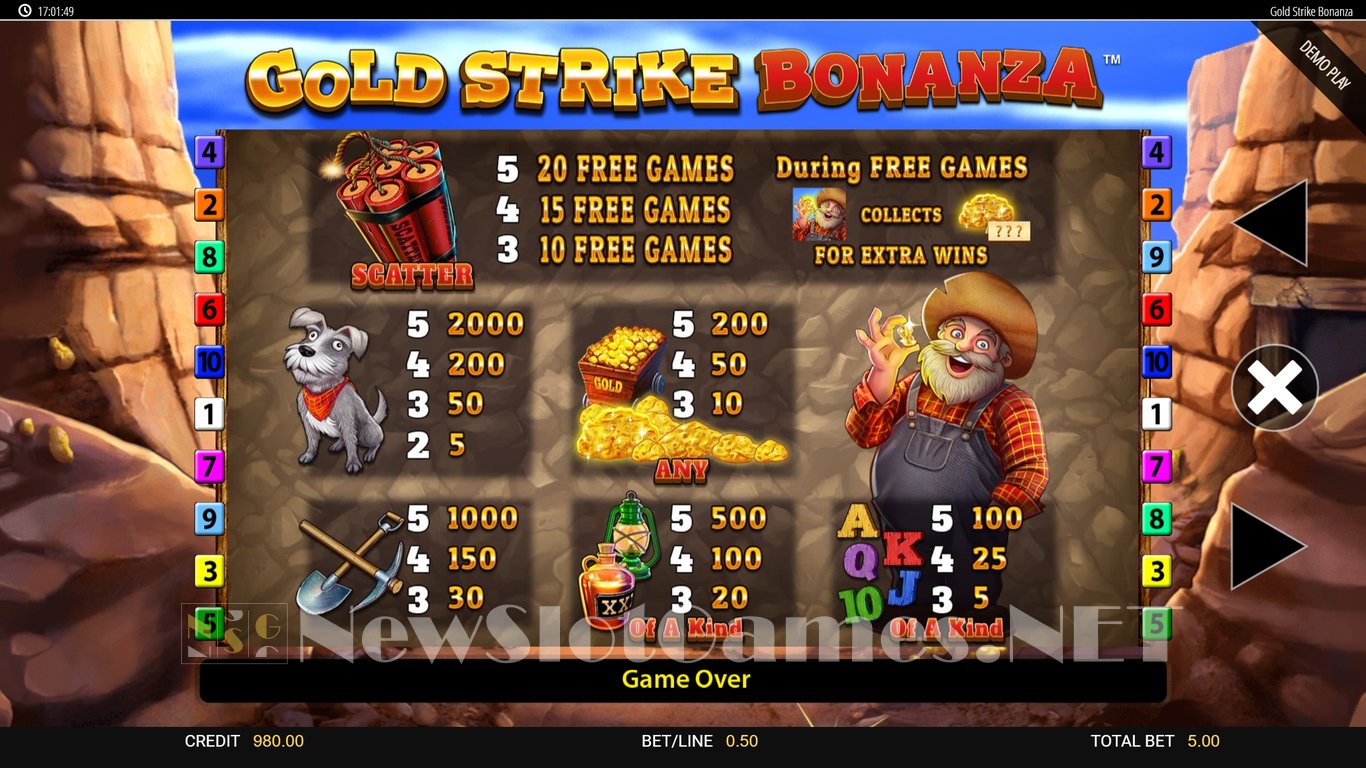 Gold Strike Bonanza Slot Slot Image in Demo - pic. 4
