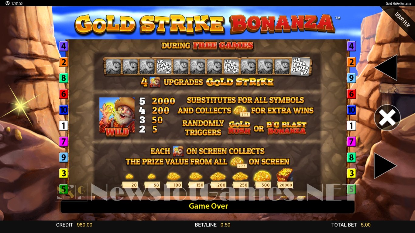 Gold Strike Bonanza Slot Slot Image in Demo - pic. 5