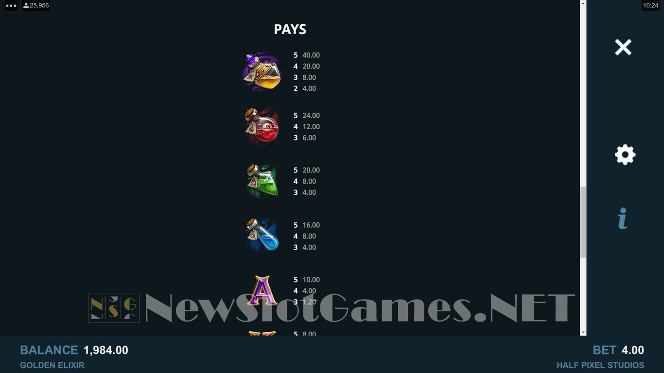 Golden Elixir Slot Slot Image in Demo - pic. 6