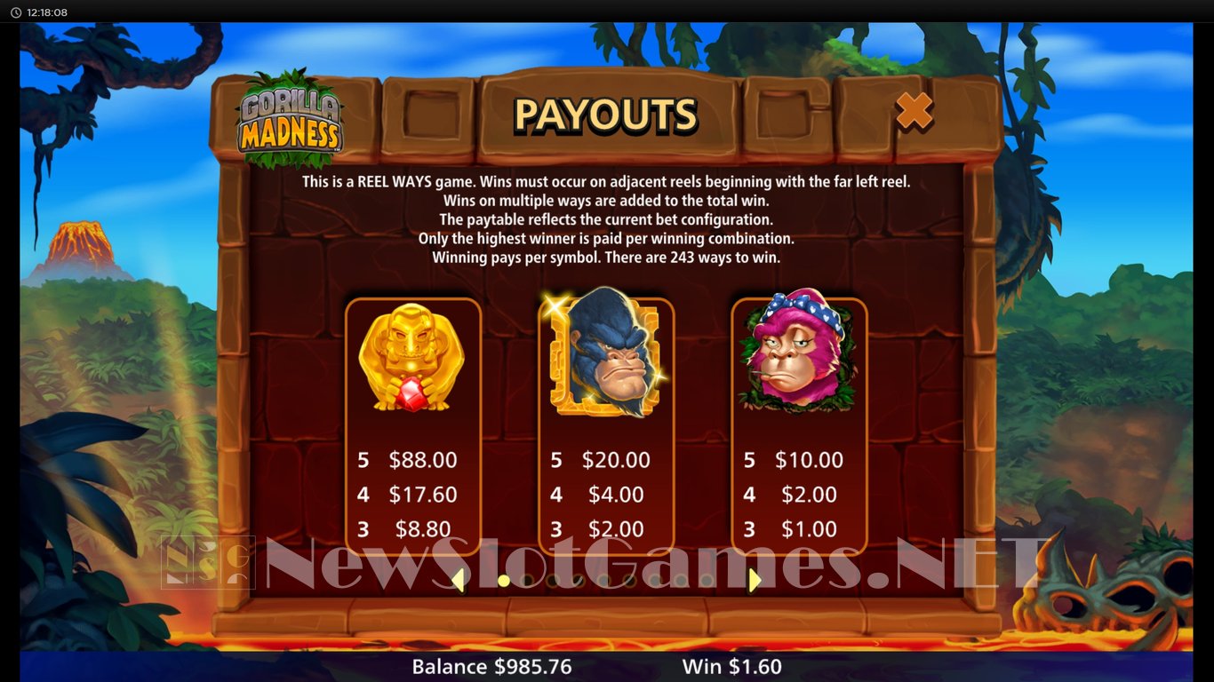 Gorilla Madness Slot Slot Image in Demo - pic. 4