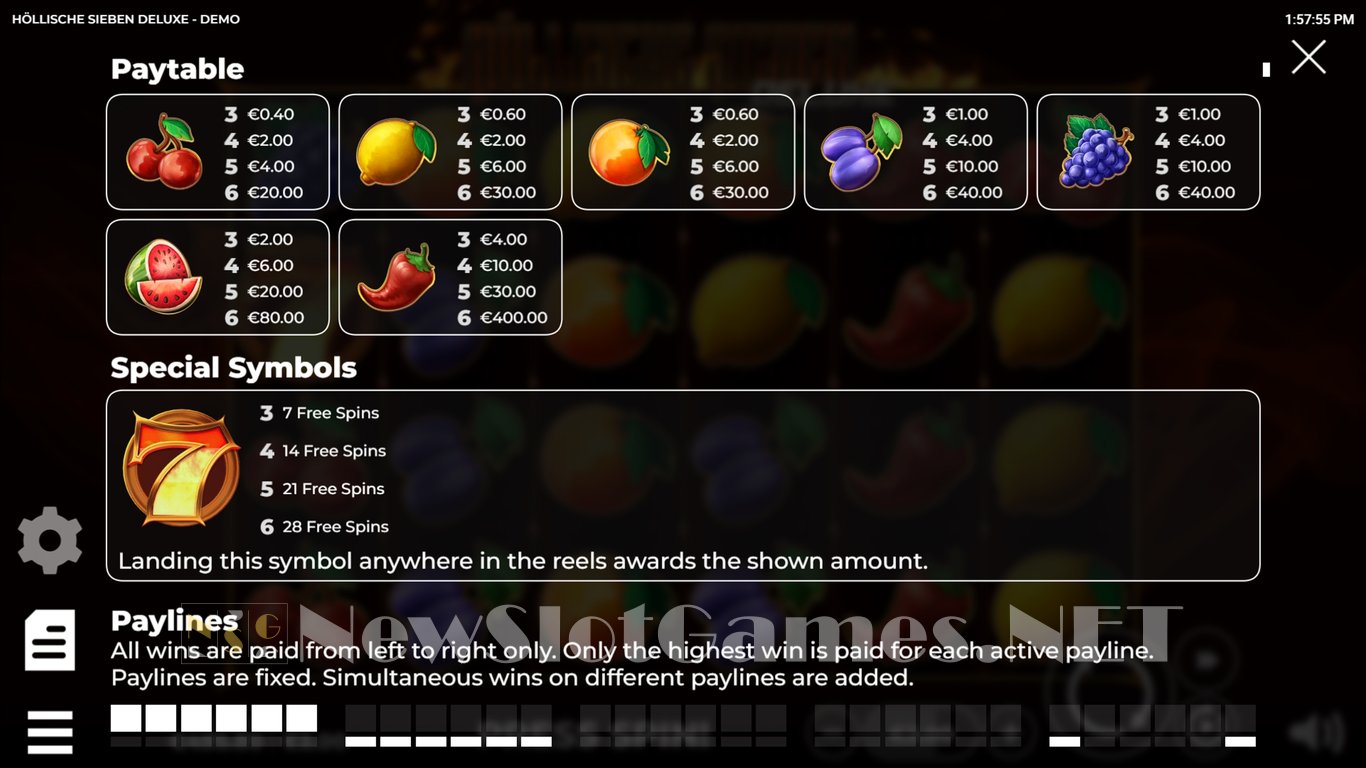 Höllische Sieben DELUXE Slot Slot Image in Demo - pic. 4