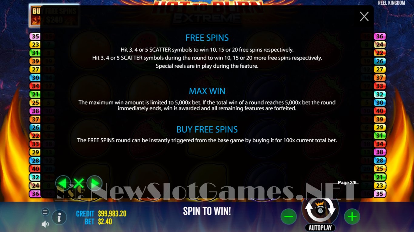 Hot to Burn Extreme Slot Slot Image in Demo - pic. 3