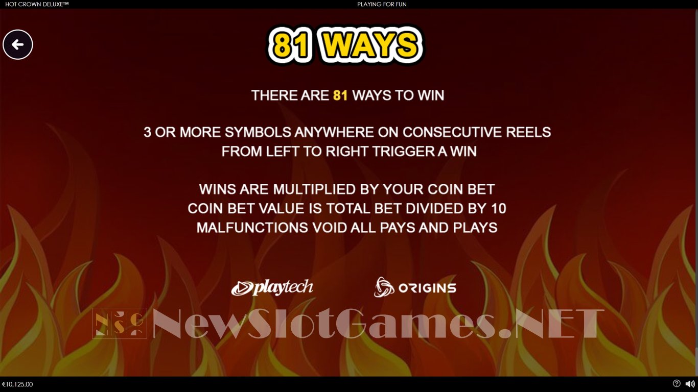 Hot Crown Deluxe Slot Slot Image in Demo - pic. 7