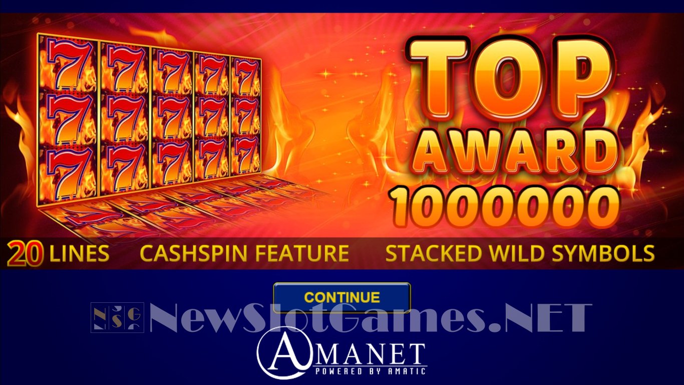 Hot Fruits 20 Cash Spins Slot Demo Image