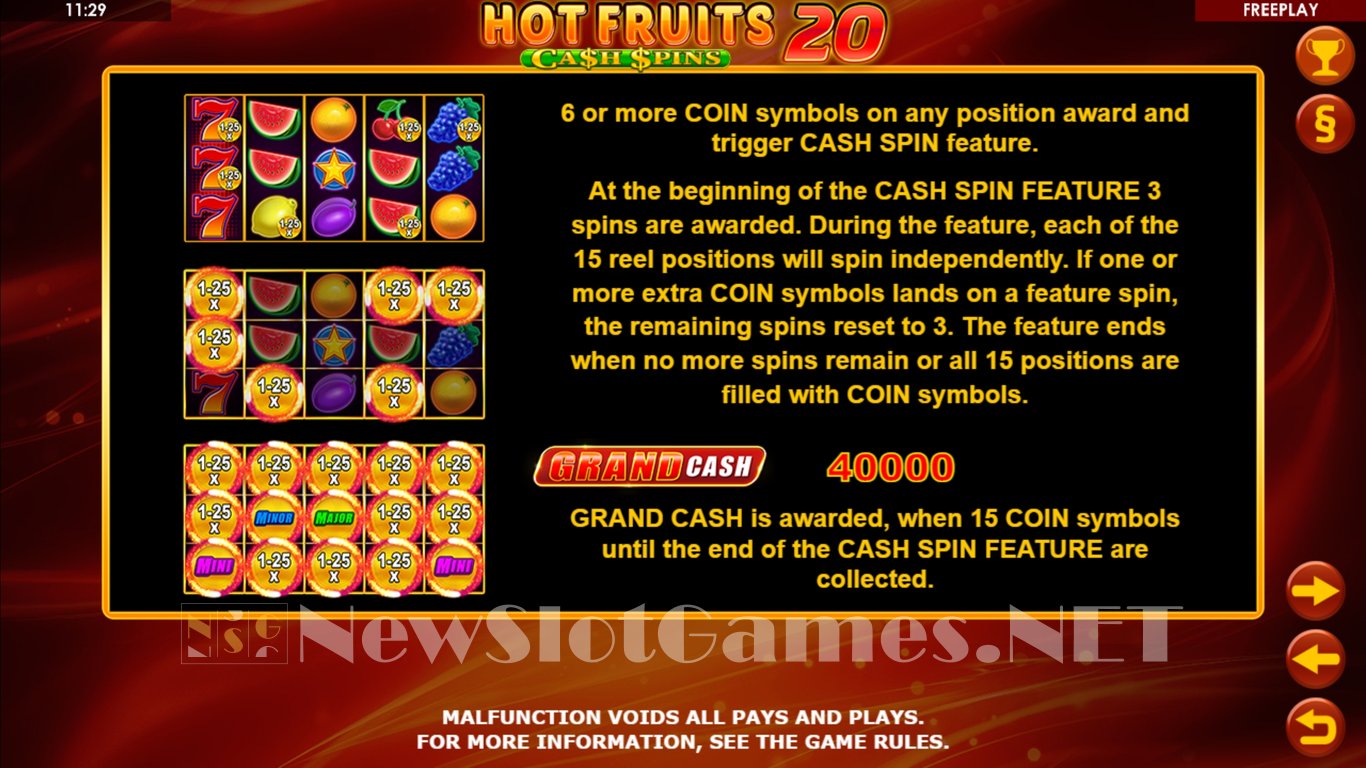 Hot Fruits 20 Cash Spins Slot Slot Image in Demo - pic. 7