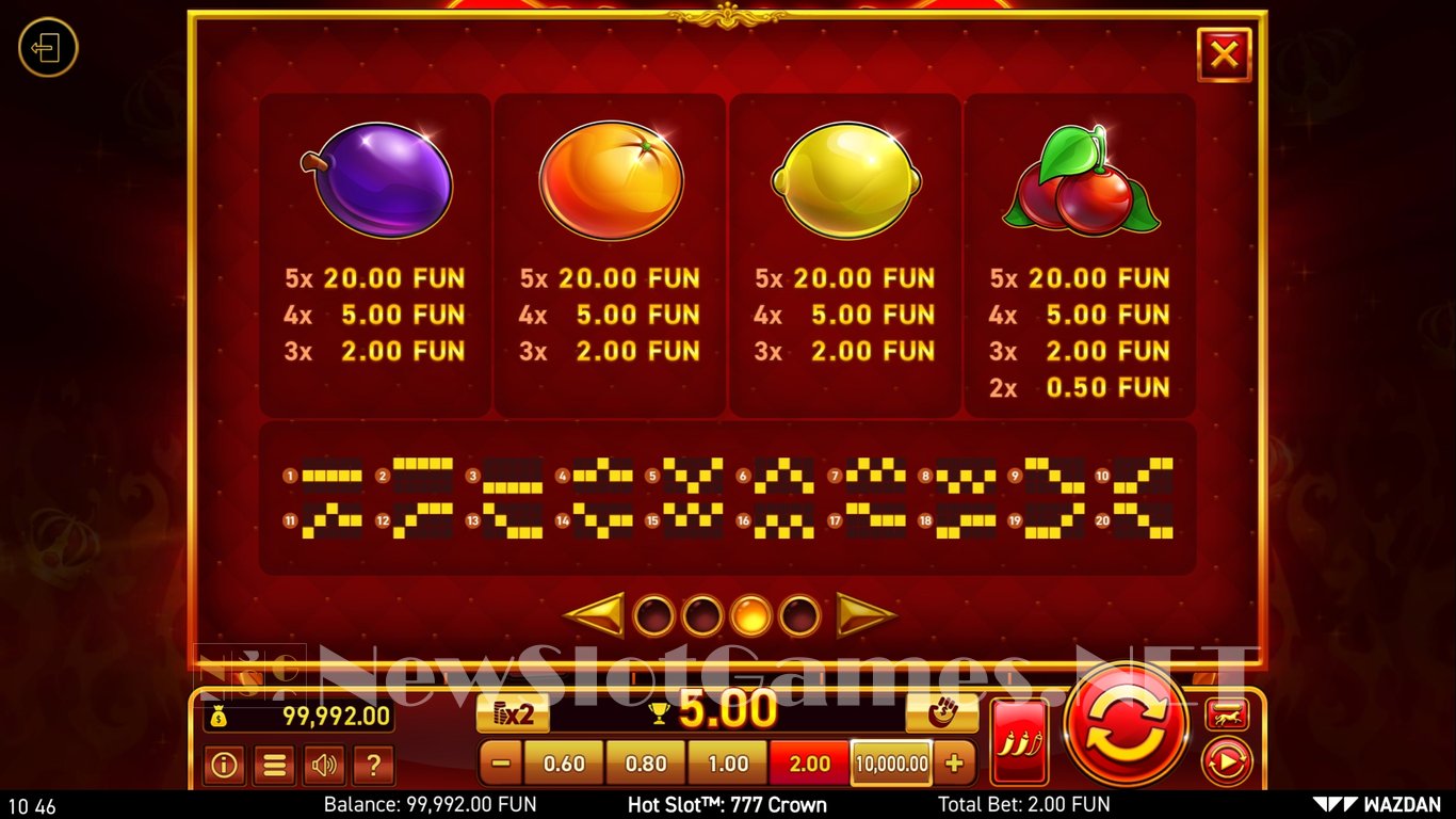 Hot Slot™ 777 Crown Slot Slot Image in Demo - pic. 6