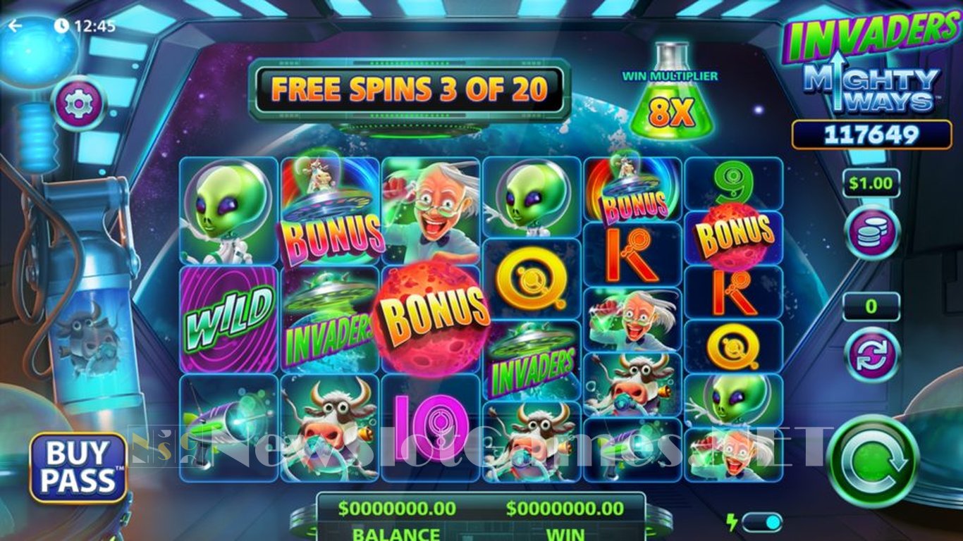 Invaders Mighty Ways Slot Demo Image