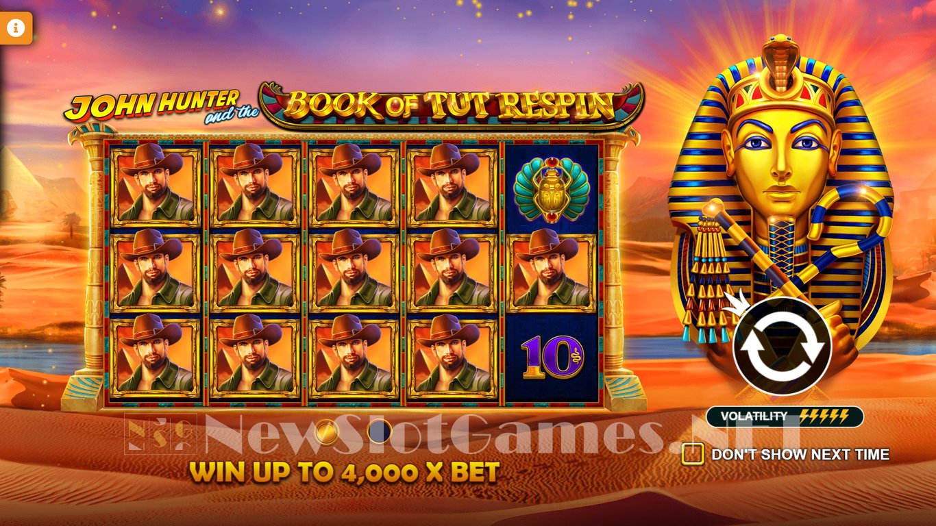 John Hunter and the Book of Tut Respin Slot Demo Image