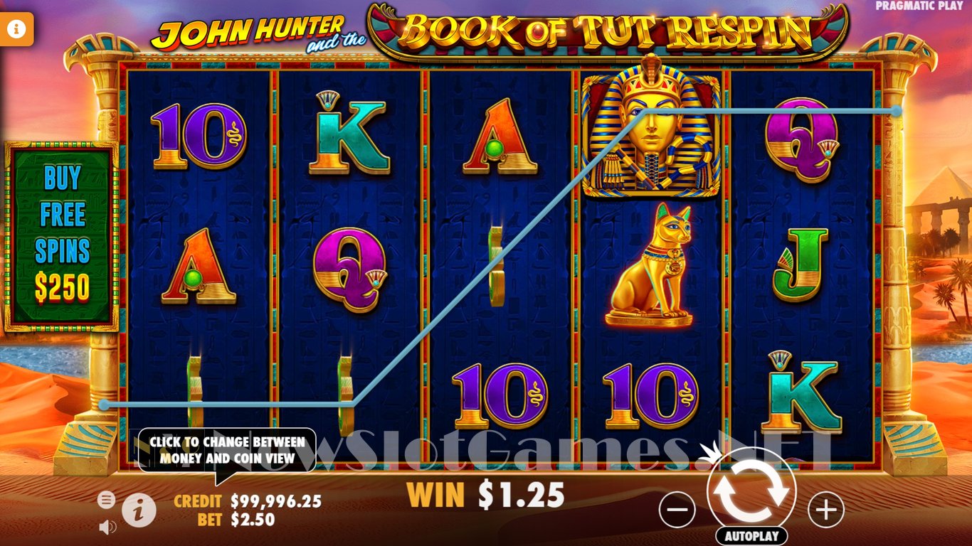 John Hunter and the Book of Tut Respin Slot Slot Image in Demo - pic. 3