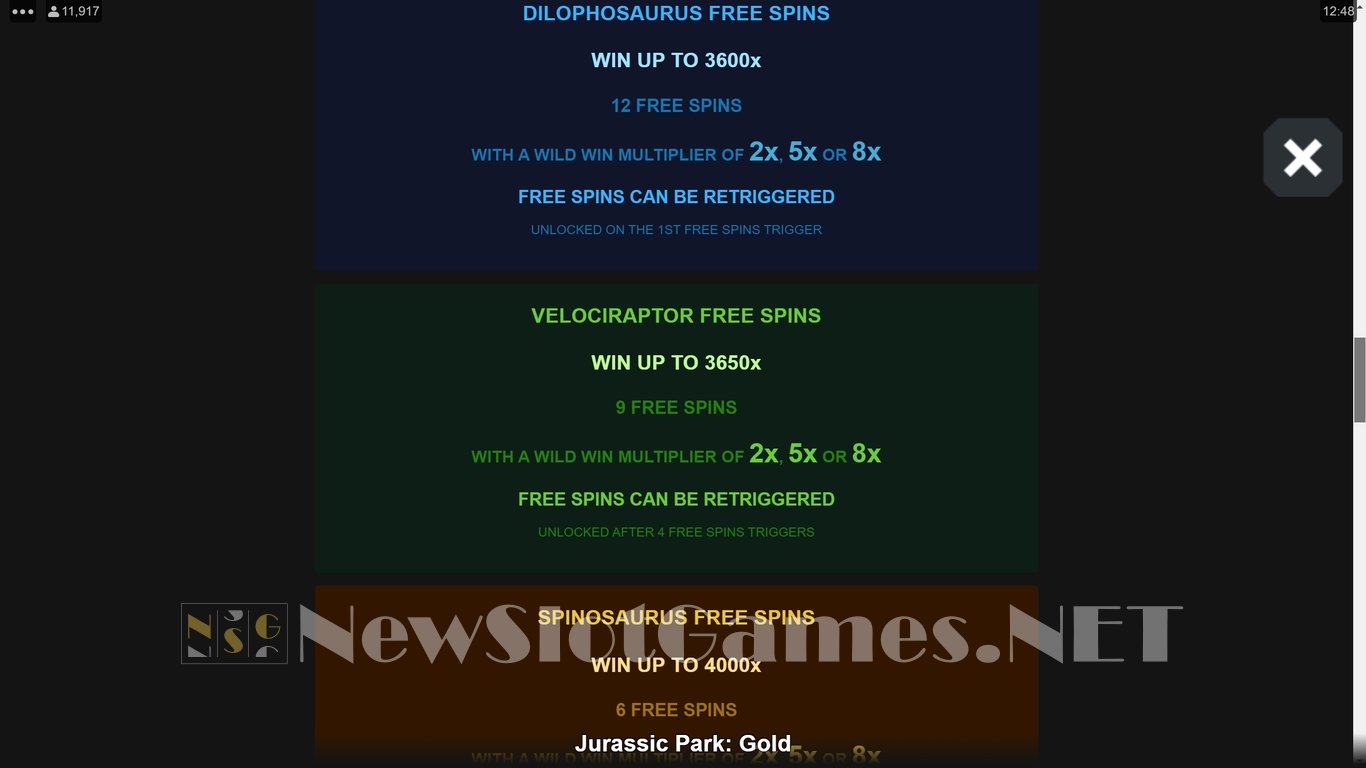 Jurassic Park Gold Slot Slot Image in Demo - pic. 7