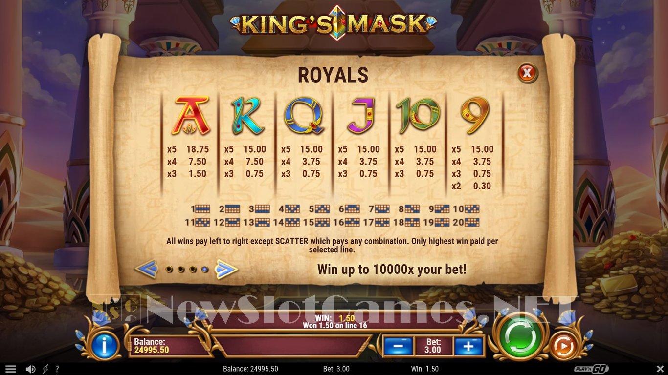 Kings Mask Slot Slot Image in Demo - pic. 7