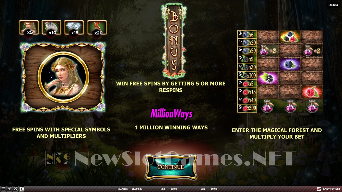 Lady Forest Slot Demo Image