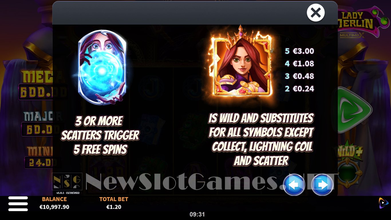 Lady Merlin MultiMax Slot Slot Image in Demo - pic. 4