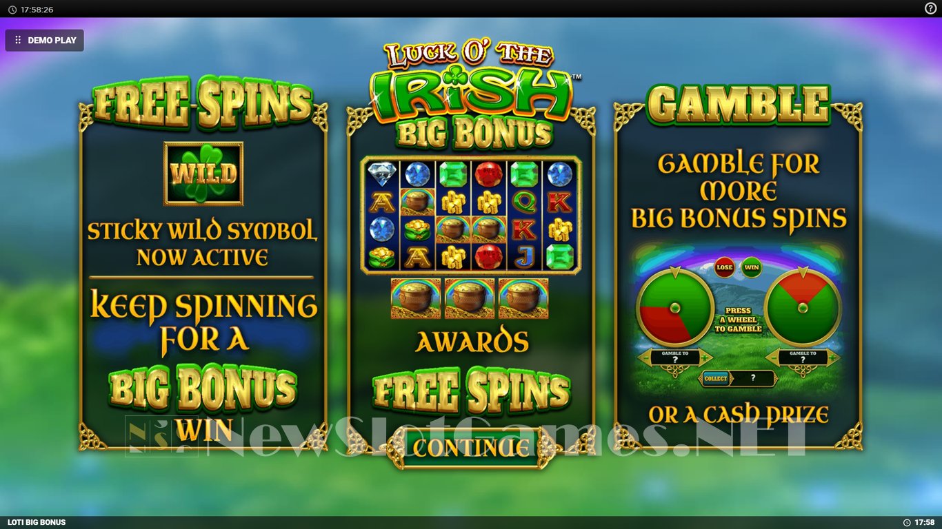 Luck O The Irish Big Bonus Slot Demo Image
