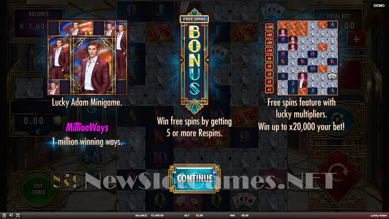 Lucky Adam Slot Demo Image