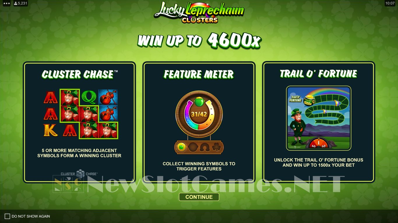 Lucky Leprechaun Clusters Slot Demo Image
