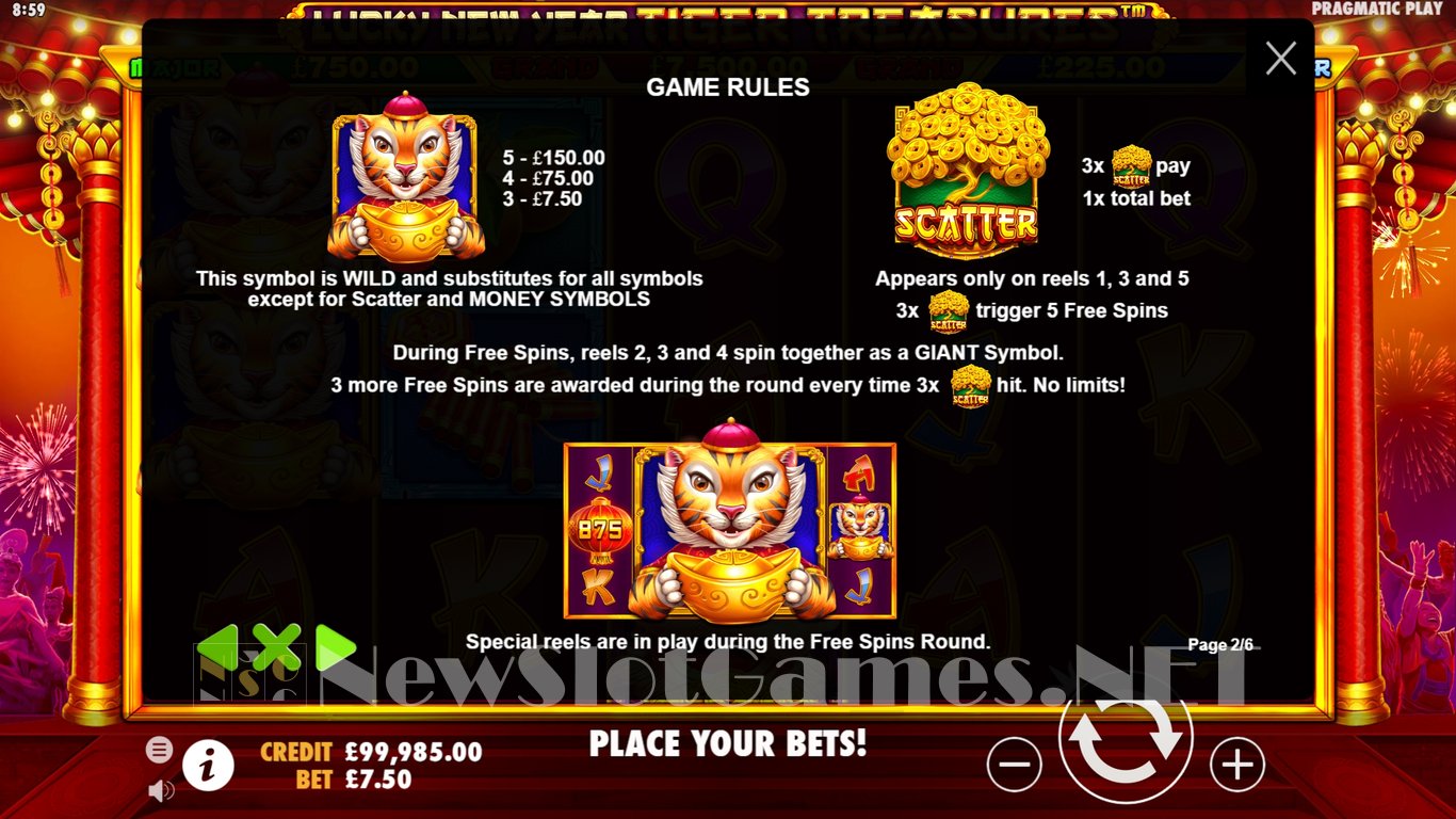Lucky New Year Tiger Treasures Slot Slot Image in Demo - pic. 5